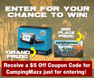 Receive a $5 Off Coupon Code for CampingMaxx just for entering!