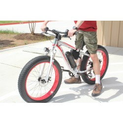 Fat Tire Electric Mountain Bike - red