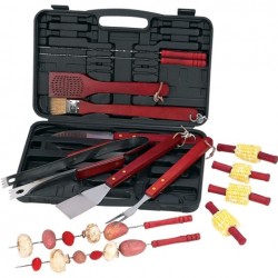 18 Piece Barbeque Stainless-Steel Set in a Carrying Case