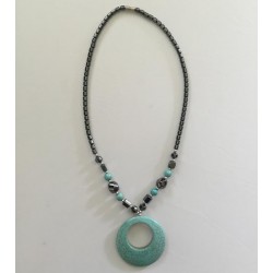 Hematite and Persian Turquoise Necklace