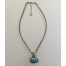 Turquoise Oval Pendant Necklace