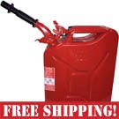 NATO Red Steel Jerry Can w/Spout  *FREE SHIPPING*