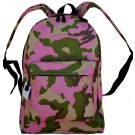 Pink Camouflage Backpack - 17" x 13" x 7"