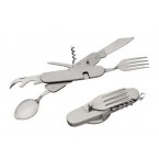 Hobo Knife with Spoon and Fork - 7 Functions - Stainless Steel